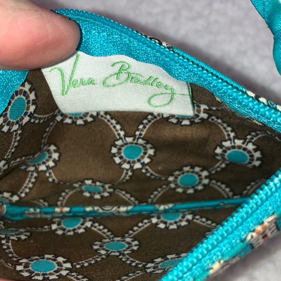 Vera Bradley 2 pieces Blue Wristlet wallet and teal key card holder - Picture 5 of 12